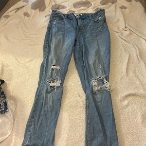 Abercrombie and fitch curved love ripped jeans